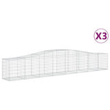 Vidaxl Schans Körbe 3 ST Gewölbe 400x50x60 80 cm verzinktes Eisen - afbeelding 2