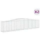 Vidaxl Schans Körbe 2 ST Gewölbte 400x50x80 100 cmg Eisen - afbeelding 2
