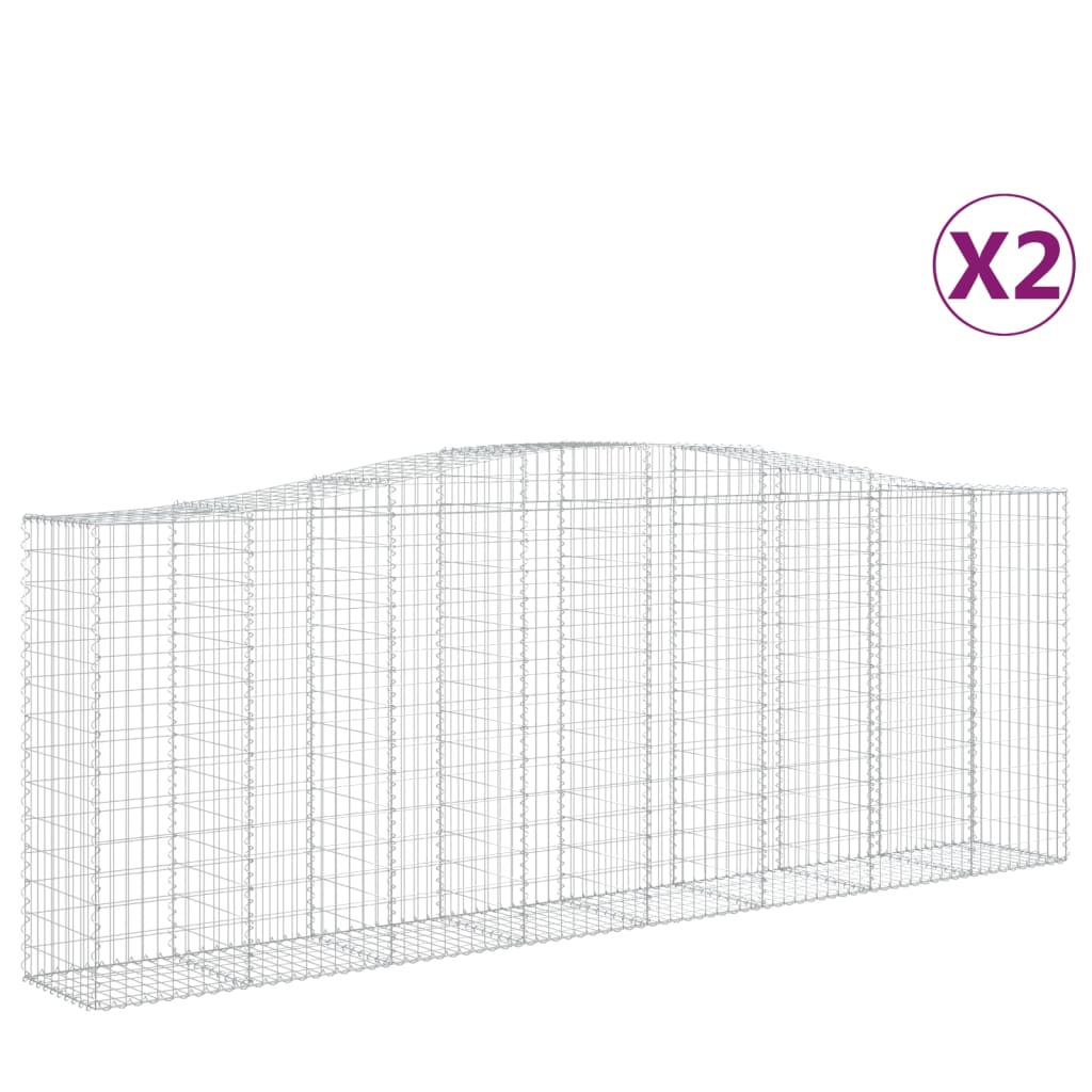 Vidaxl Schans Körbe 2 ST Gewölbte 400x50x140 160 cm Eisen