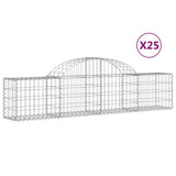Vidaxl Schans Körbe 25 ST Gewölbe 200x30x40 60 cm verzinktes Eisen - afbeelding 2