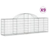 Vidaxl Schans Körbe 9 St. Gewölbe 200x30x60 80 cm verzinktes Eisen