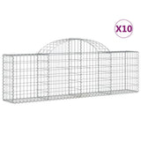 VIDAXL SCHANS Körbe 10 ST Gewölbe 200x30x60 80 cm verzinktes Eisen - afbeelding 2