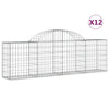 Vidaxl Schans Körbe 12 ST Gewölbe 200x30x60 80 cm verzinktes Eisen