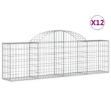 Vidaxl Schans Körbe 12 ST Gewölbe 200x30x60 80 cm verzinktes Eisen - afbeelding 2