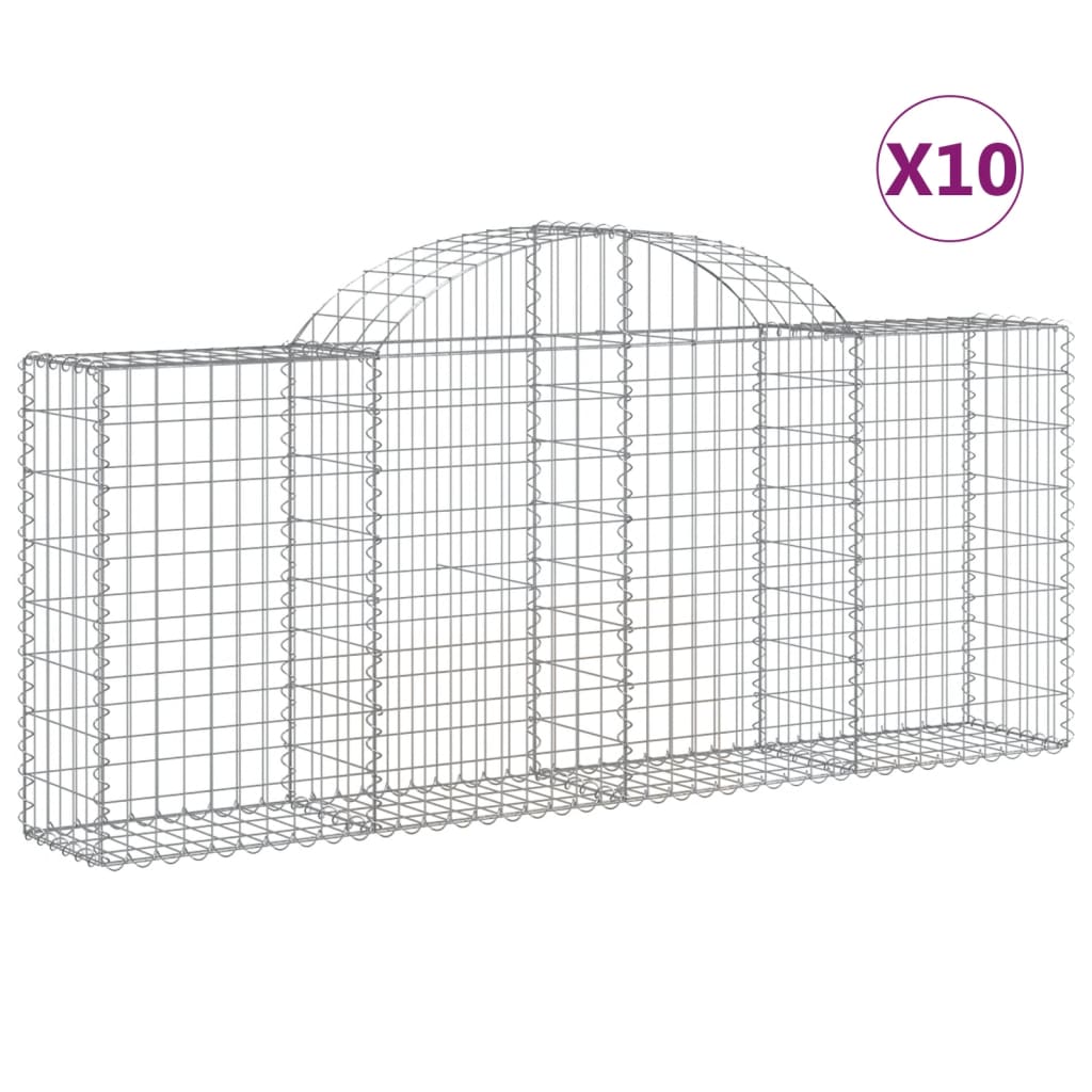 Vidaxl Schans Körbe 10 ST Gewölbe 200x30x80 100 cm Eisen