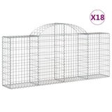 Vidaxl Schans Körbe 18 St. Gewölbe 200x30x80 100 cm Eisen - afbeelding 2