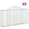 Vidaxl Schans Körbe 9 ST Gewölbe 200x30x100 120 cm Eisen