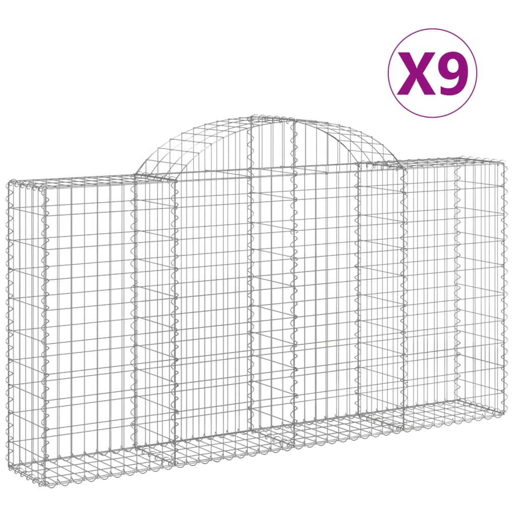 Vidaxl Schans Körbe 9 ST Gewölbe 200x30x100 120 cm Eisen