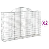 Vidaxl Schans Körbe 2 ST Gewölbe 200x30x120 140 cm Eisen - afbeelding 2