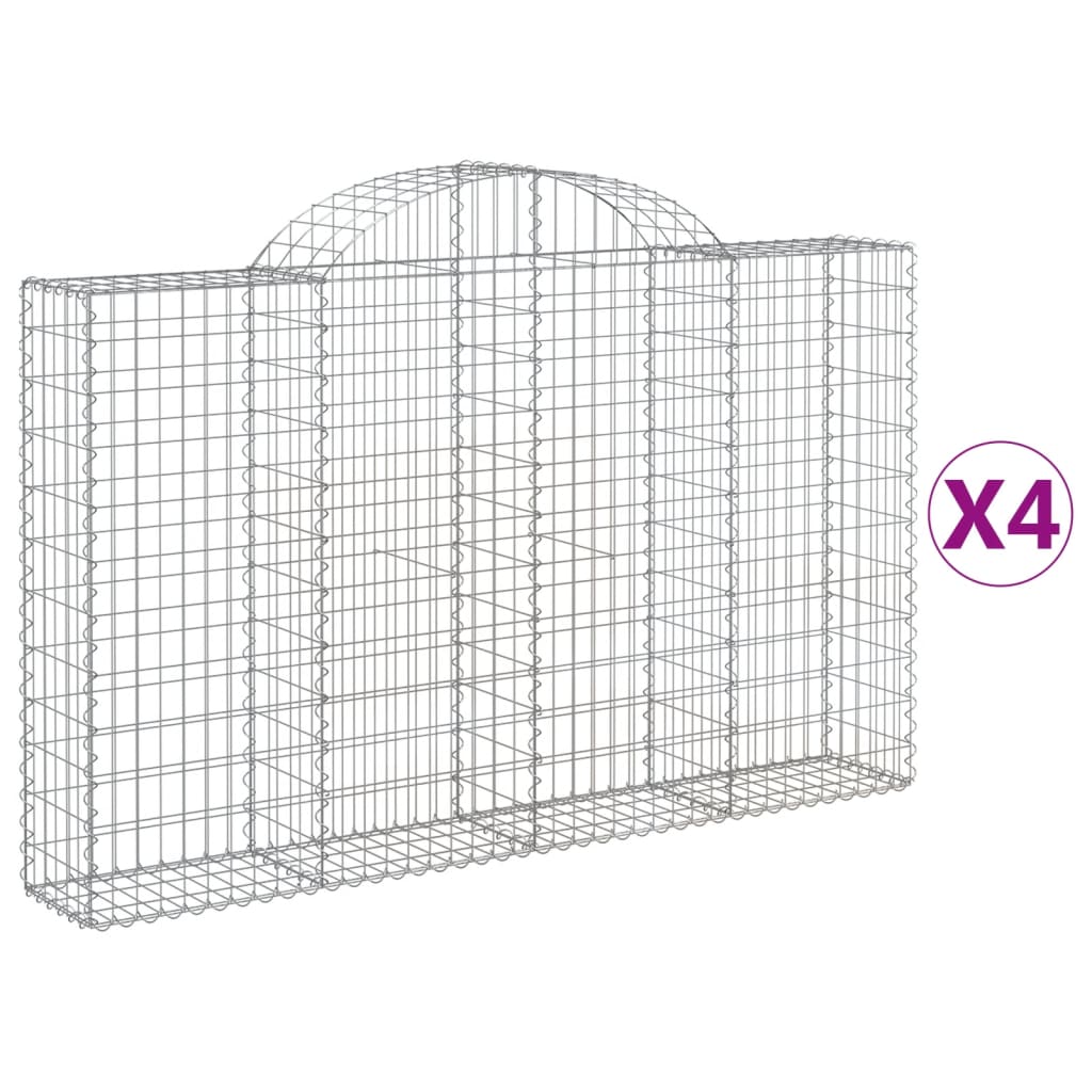 Vidaxl Schans Körbe 4 ST Gewölbe 200x30x120 140 cm Eisen