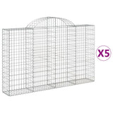 Vidaxl Schans Körbe 5 ST Gewölbe 200x30x120 140 cm Eisen - afbeelding 2