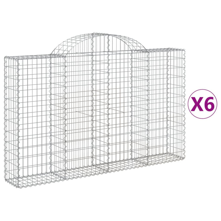Vidaxl Schans Körbe 6 ST Gewölbe 200x30x120 140 cm Eisen