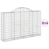 Vidaxl Schans Körbe 14 ST Gewölbe 200x30x120 140 cm Eisen - afbeelding 2
