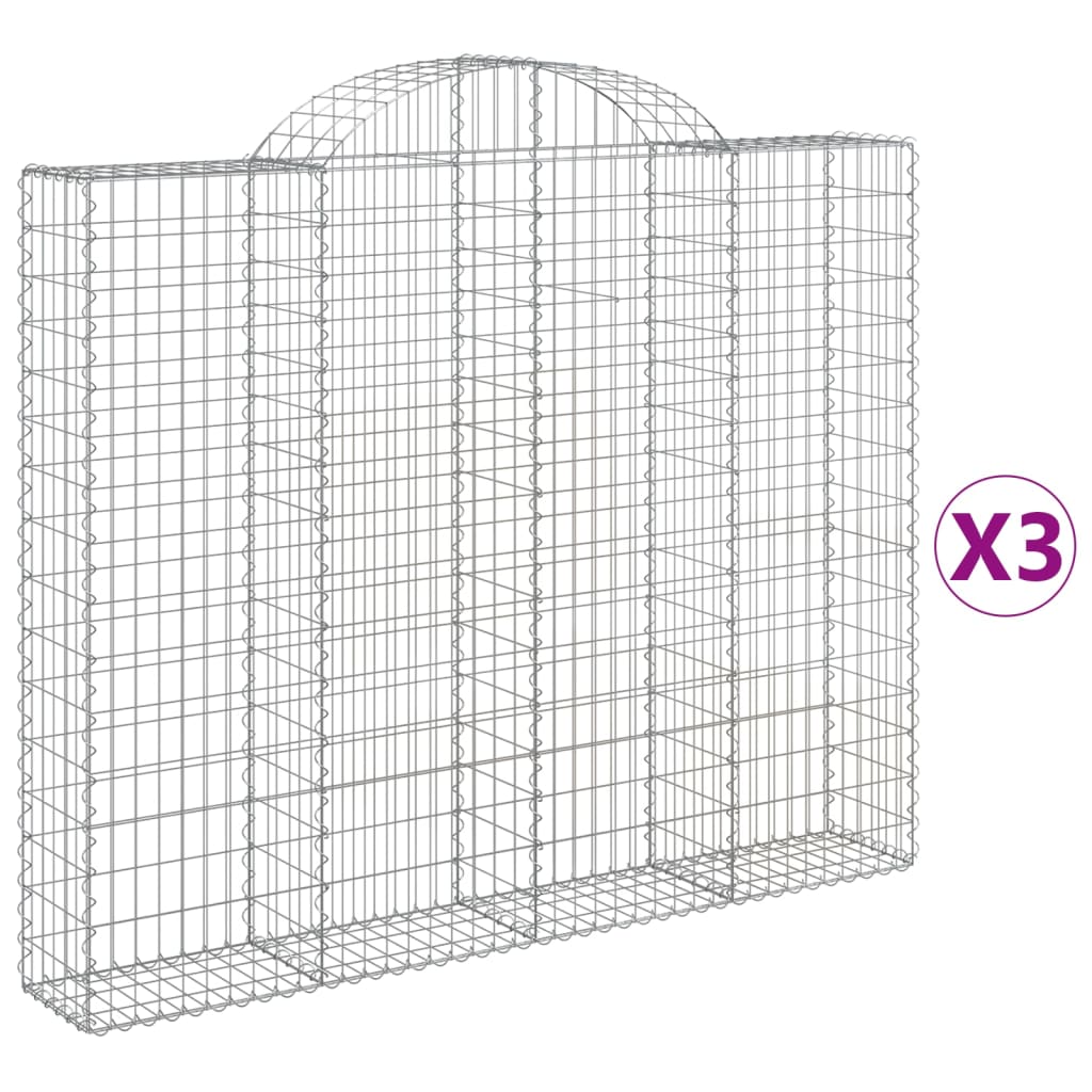 Vidaxl Schans Körbe 3 ST Gewölbe 200x30x160 180 cm Eisen