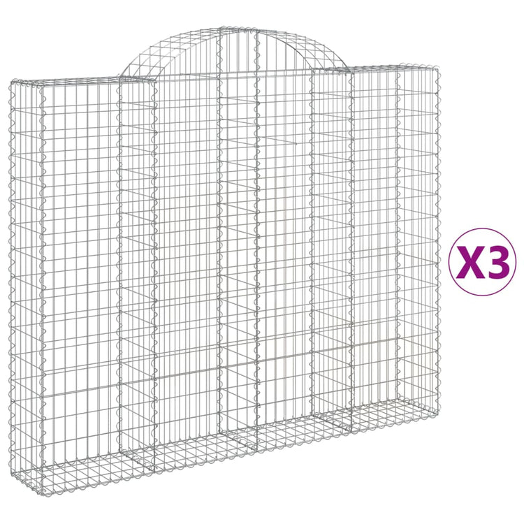 Vidaxl Schans Körbe 3 ST Gewölbe 200x30x160 180 cm Eisen