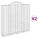 Vidaxl Schans Körbe 2 ST Gewölbe 200x30x180 200 cm Eisen - afbeelding 2