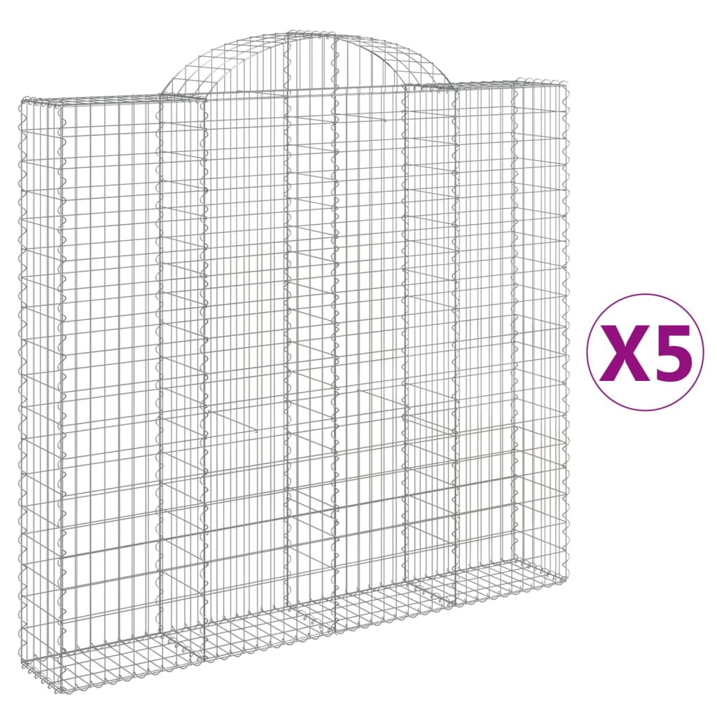Vidaxl Schans Körbe 5 ST Gewölbe 200x30x180 200 cm Eisen