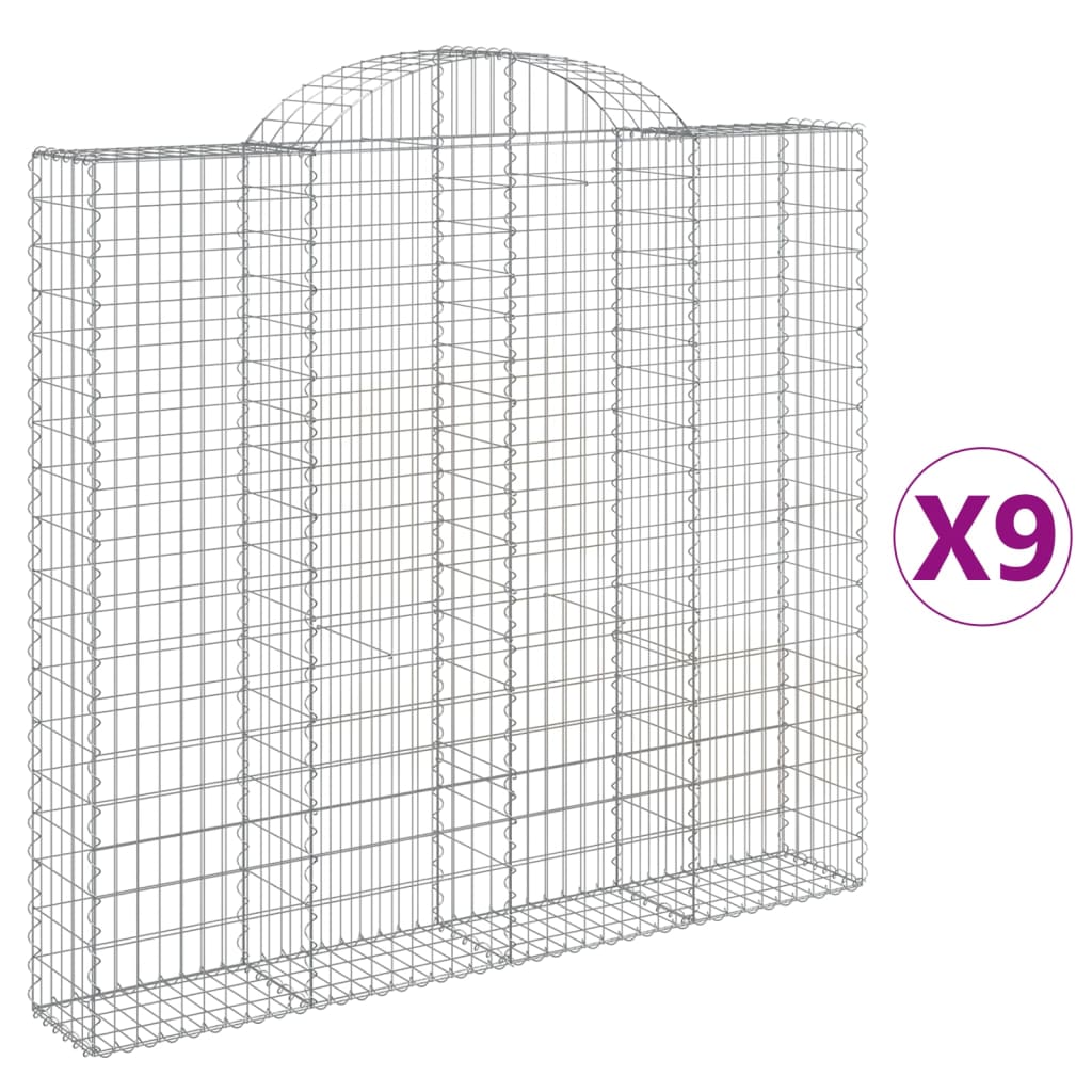 Vidaxl Schans Körbe 9 ST Gewölbe 200x30x180 200 cm Eisen