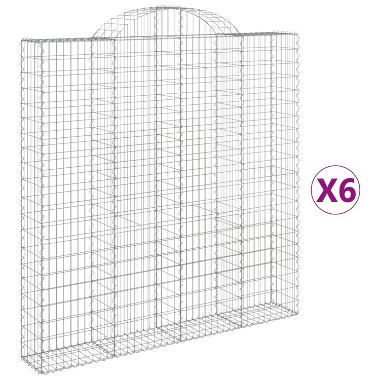 Vidaxl Schans Körbe 6 ST Gewölbe 200x30x200 220 cm Eisen