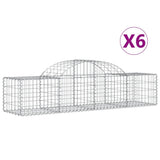 Vidaxl Schans Körbe 6 ST Gewölbe 200x50x40 60 cm -GeGalvanized -Eisen - afbeelding 2