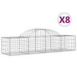 Vidaxl Schans Körbe 8 ST Gewölbe 200x50x40 60 cm verzinktes Eisen - afbeelding 2