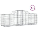 Vidaxl Schans Körbe 3 ST Gewölbe 200x50x60 80 cm verzinktes Eisen - afbeelding 2