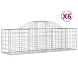 Vidaxl Schans Körbe 6 ST Gewölbe 200x50x60 80 cm verzinktes Eisen - afbeelding 2