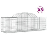 Vidaxl Schans Körbe 8 ST Gewölbe 200x50x60 80 cm verzinktes Eisen - afbeelding 2