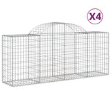 Vidaxl Schans Körbe 4 ST Gewölbe 200x50x80 100 cm verzinktes Eisen - afbeelding 2