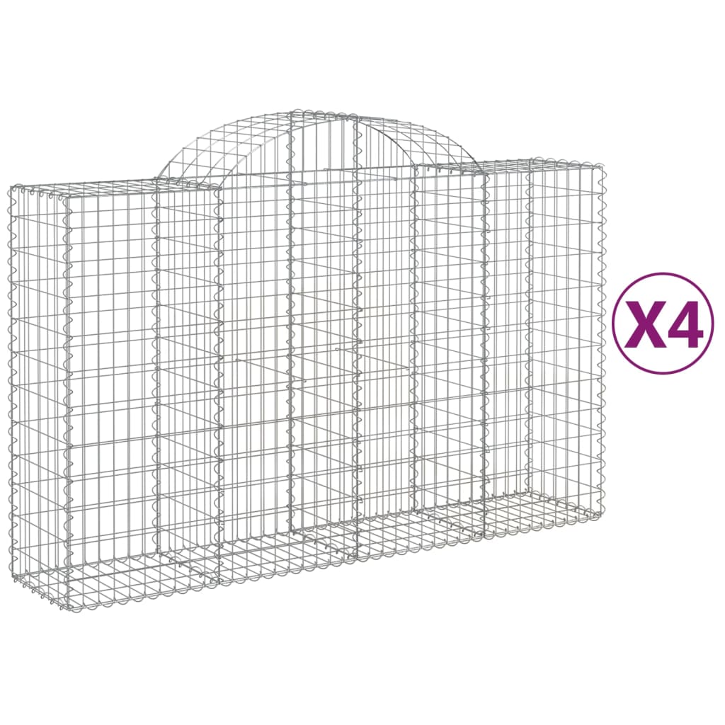 Vidaxl Schans Körbe 4 ST Gewölbe 200x50x120 140 cm Eisen