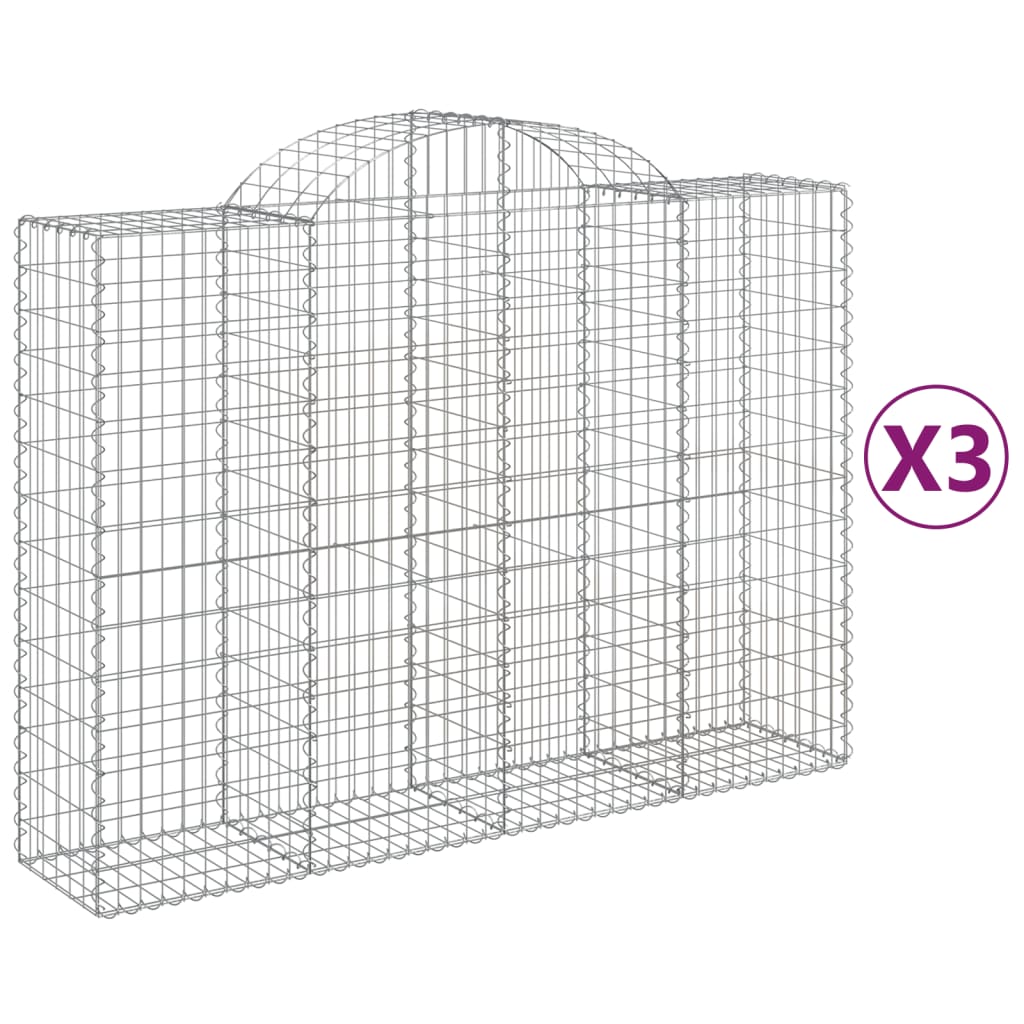 Vidaxl Schans Körbe 3 ST Gewölbe 200x50x140 160 cm Eisen