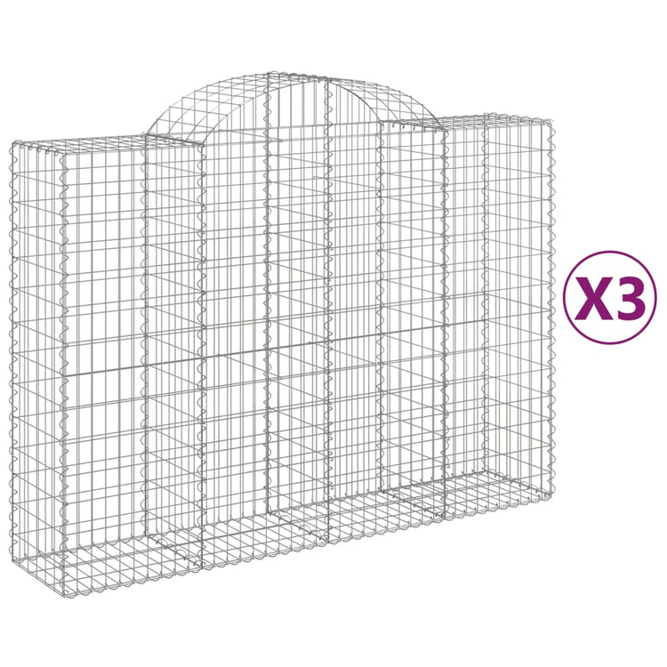 Vidaxl Schans Körbe 3 ST Gewölbe 200x50x140 160 cm Eisen