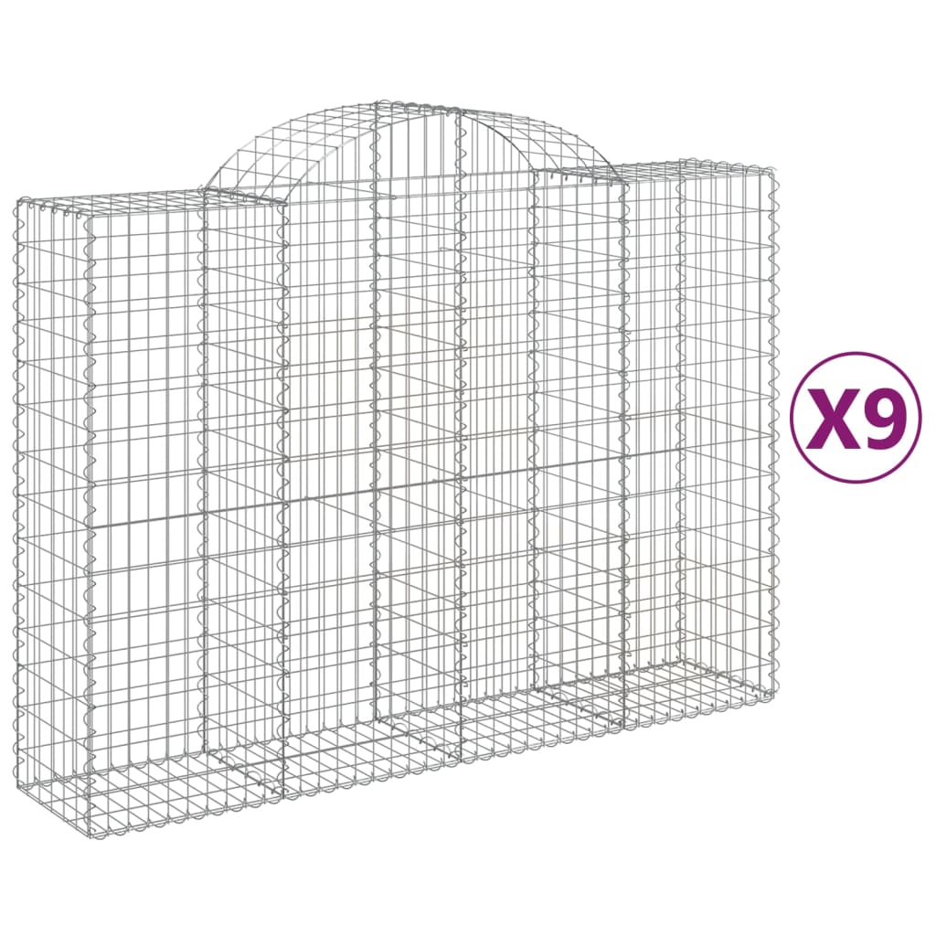 Vidaxl Schans Körbe 9 ST Gewölbe 200x50x140 160 cm Eisen