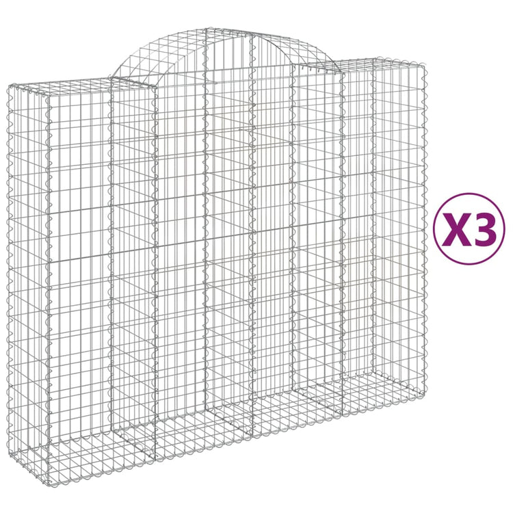 Vidaxl Schans Körbe 3 ST Gewölbe 200x50x160 180 cm Eisen