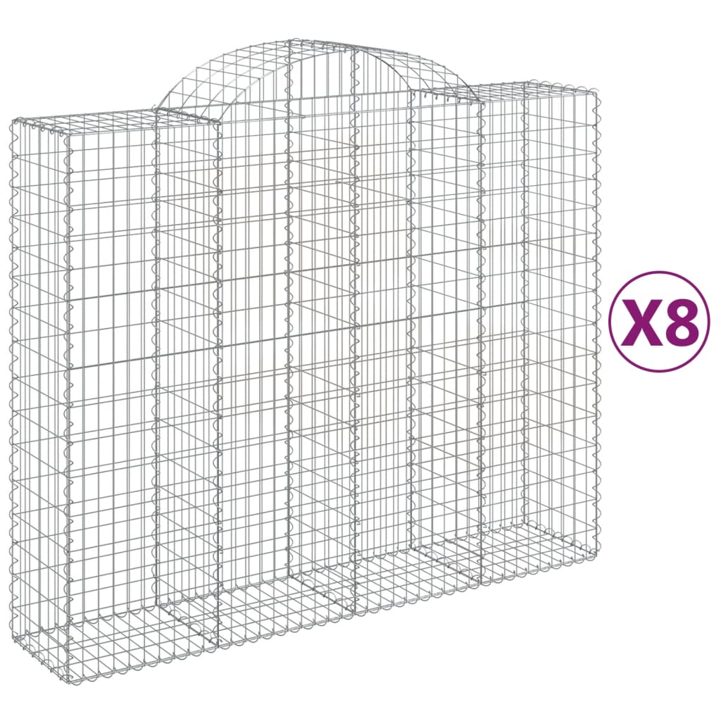Vidaxl Schans Körbe 8 St. Gewölbe 200x50x160 180 cm Eisen