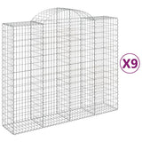 Vidaxl Schans Körbe 9 ST Gewölbe 200x50x160 180 cm Eisen - afbeelding 2