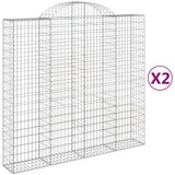 Vidaxl Schans Körbe 2 ST Gewölbte 200x50x180 200 cm Eisen - afbeelding 2