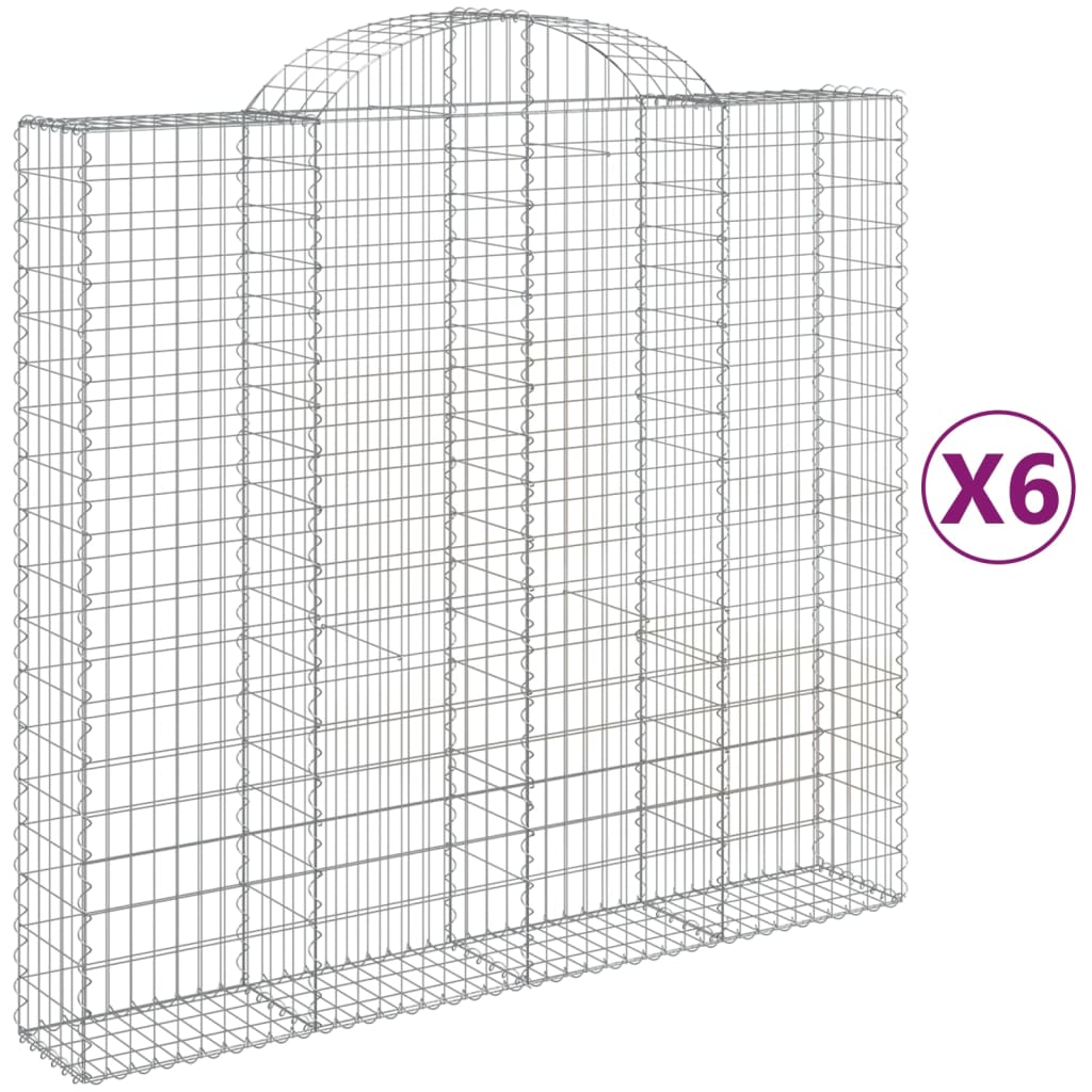 Vidaxl Schans Körbe 6 ST Gewölbe 200x50x180 200 cm Eisen