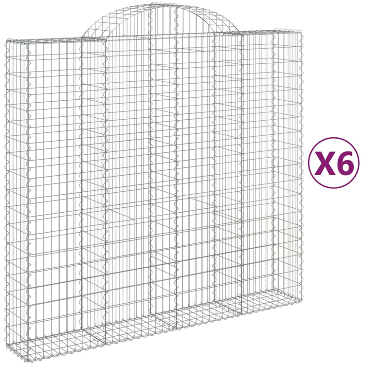 Vidaxl Schans Körbe 6 ST Gewölbe 200x50x180 200 cm Eisen
