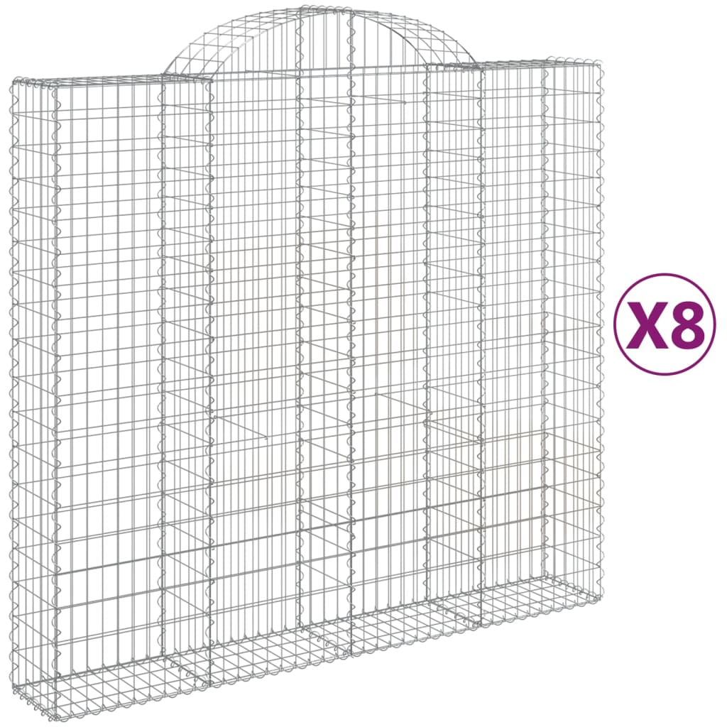 Vidaxl Schans Körbe 8 ST Gewölbe 200x50x180 200 cm Eisen