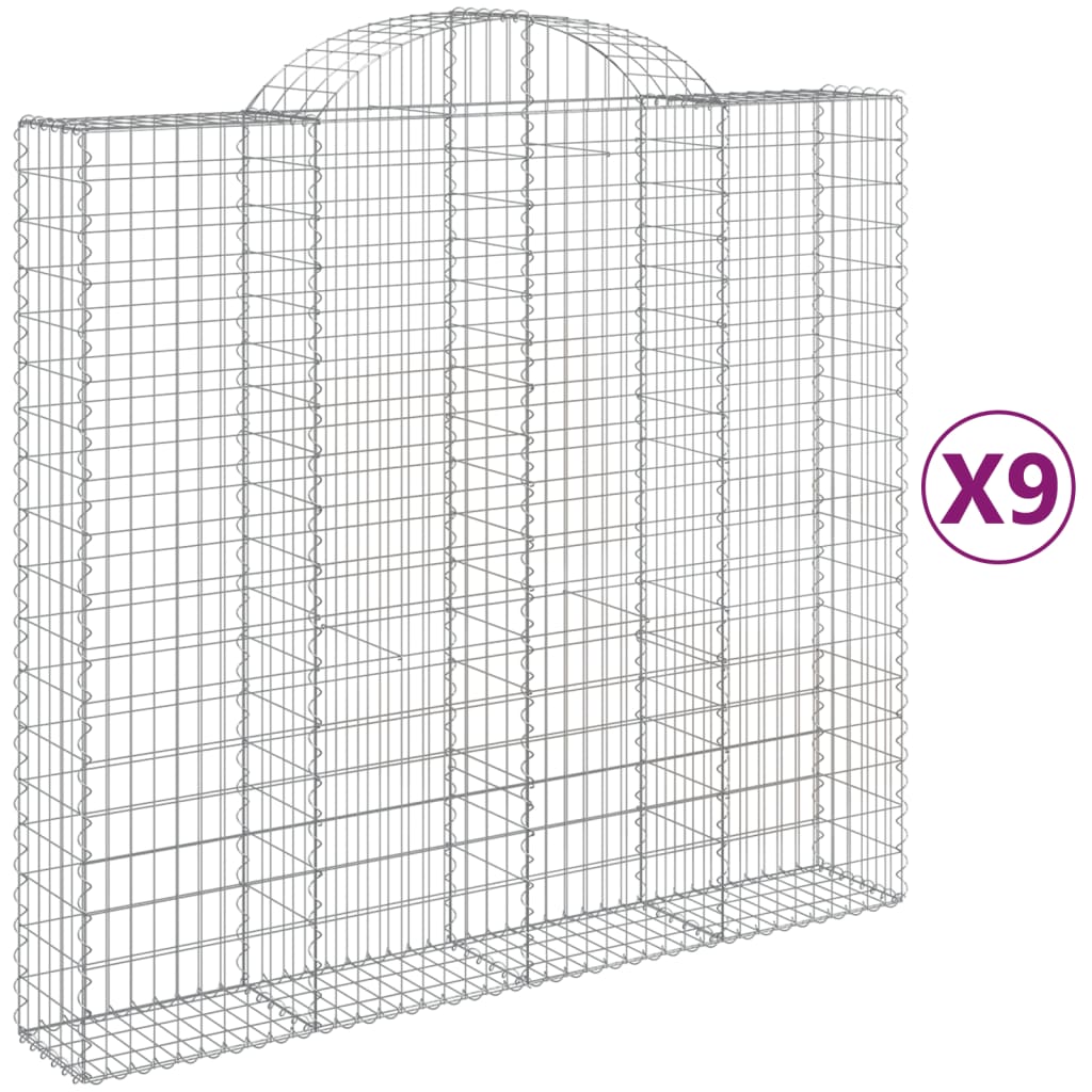 Vidaxl Schans Körbe 9 ST Gewölbe 200x50x180 200 cm Eisen