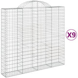 Vidaxl Schans Körbe 9 ST Gewölbe 200x50x180 200 cm Eisen - afbeelding 2