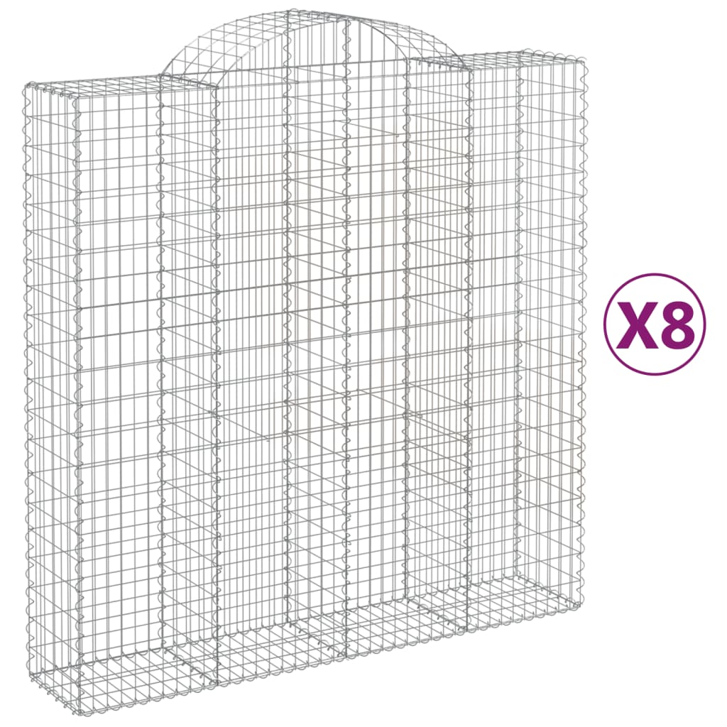 Vidaxl Schans Körbe 8 ST Gewölbe 200x50x200 220 cm Eisen