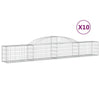 VIDAXL SCHANS Körbe 10 ST Gewölbe 300x30x40 60 cm verzinktes Eisen