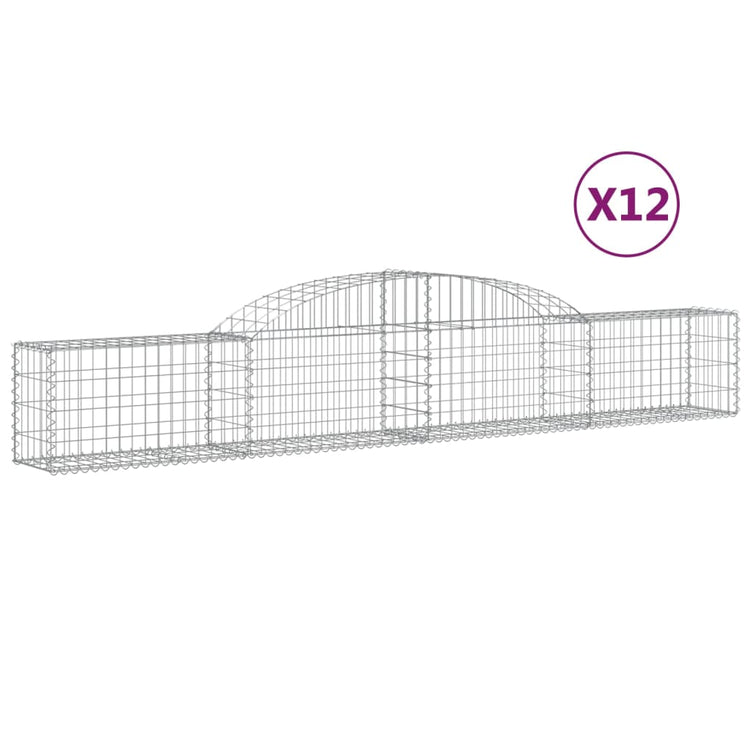 VIDAXL SCHANS Körbe 12 ST Gewölbe 300x30x40 60 cm verzinktes Eisen