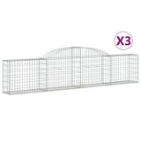 VIDAXL SCHANS Körbe 3 ST Gewölbe 300x30x60 80 cm verzinktes Eisen - afbeelding 2
