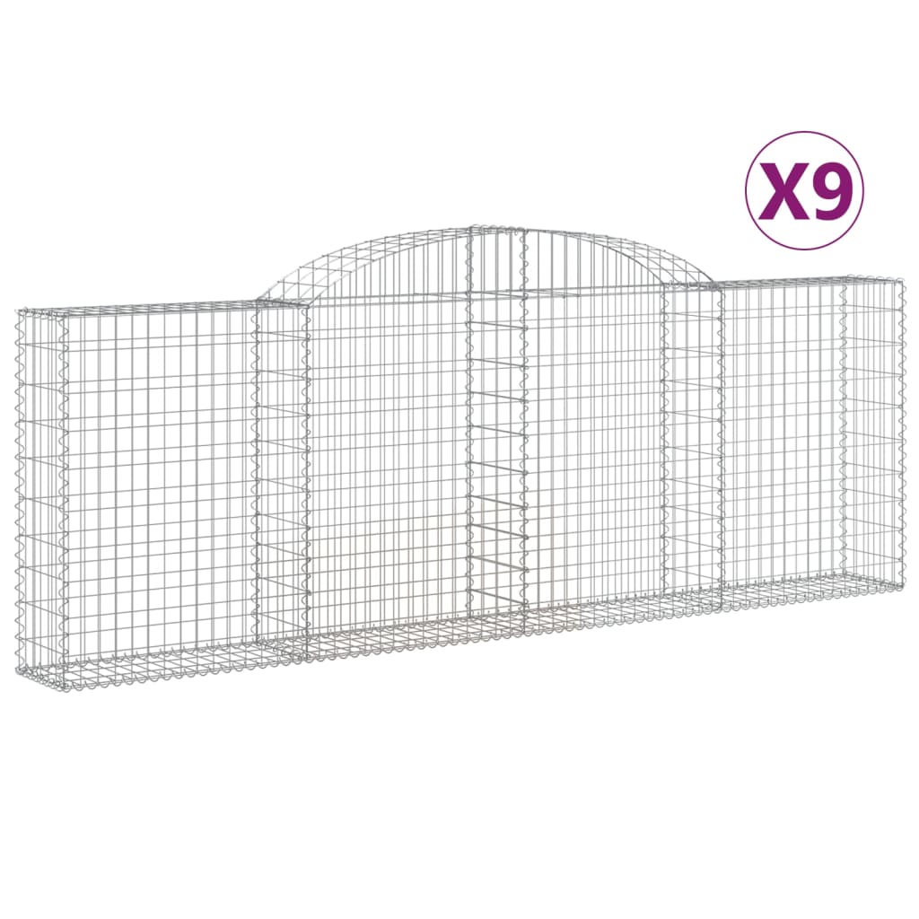 Vidaxl Schans Körbe 9 St. Gewölbe 300x30x100 120 cm Eisen