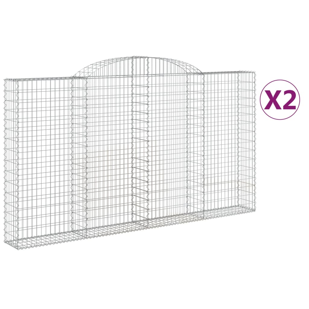 VIDAXL SCHANS Körbe 2 ST Gewölben 300x30x160 180 cm Eisen
