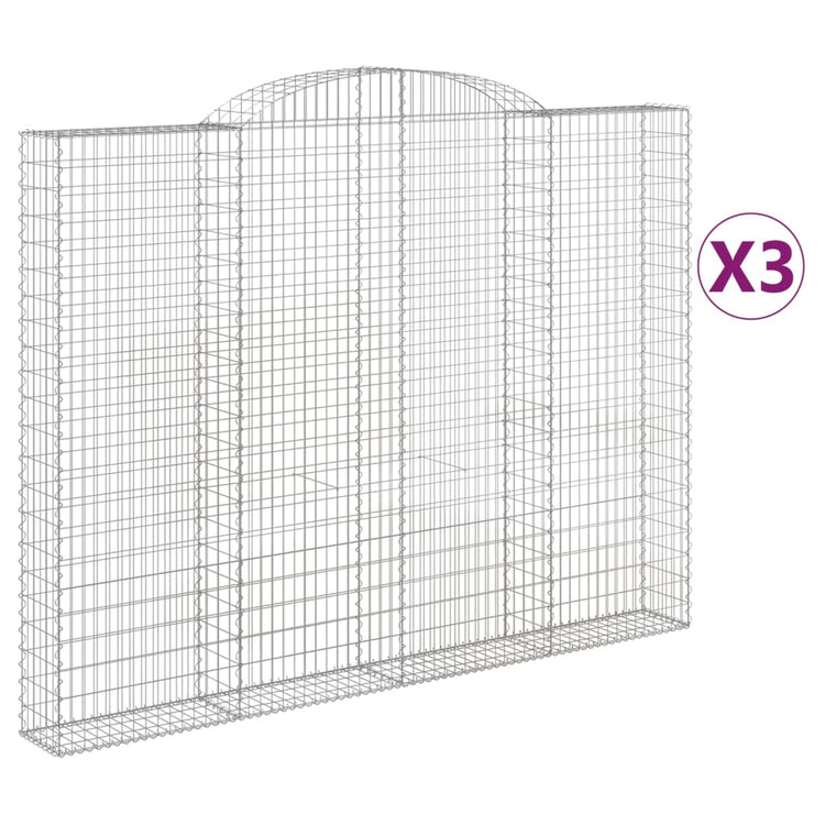 Vidaxl Schans Körbe 3 ST Gewölbe 300x30x220 240 cm Eisen