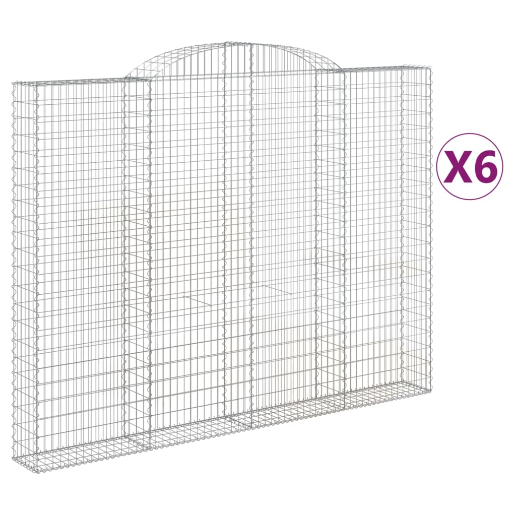 Vidaxl Schans Körbe 6 ST Gewölbe 300x30x220 240 cm Eisen